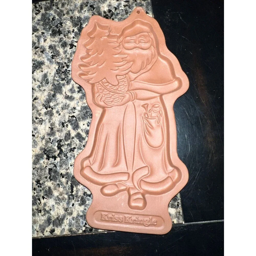 LONGABERGER COOKIE POTTERY MOLD CHRISTMAS 1991 KRISS KRINGLE VINTAGE